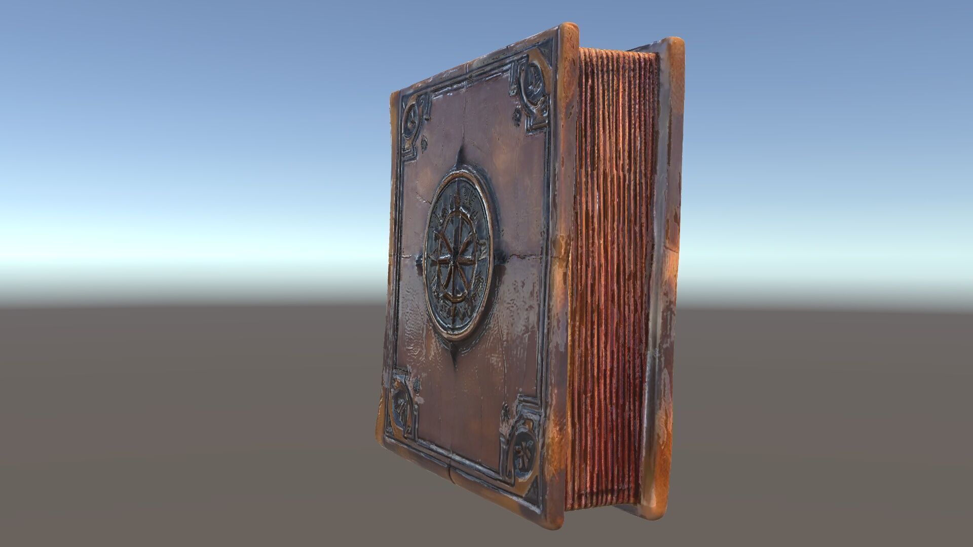 Ancient Leather Bound Book Model Pack Low-poly 3D model_6