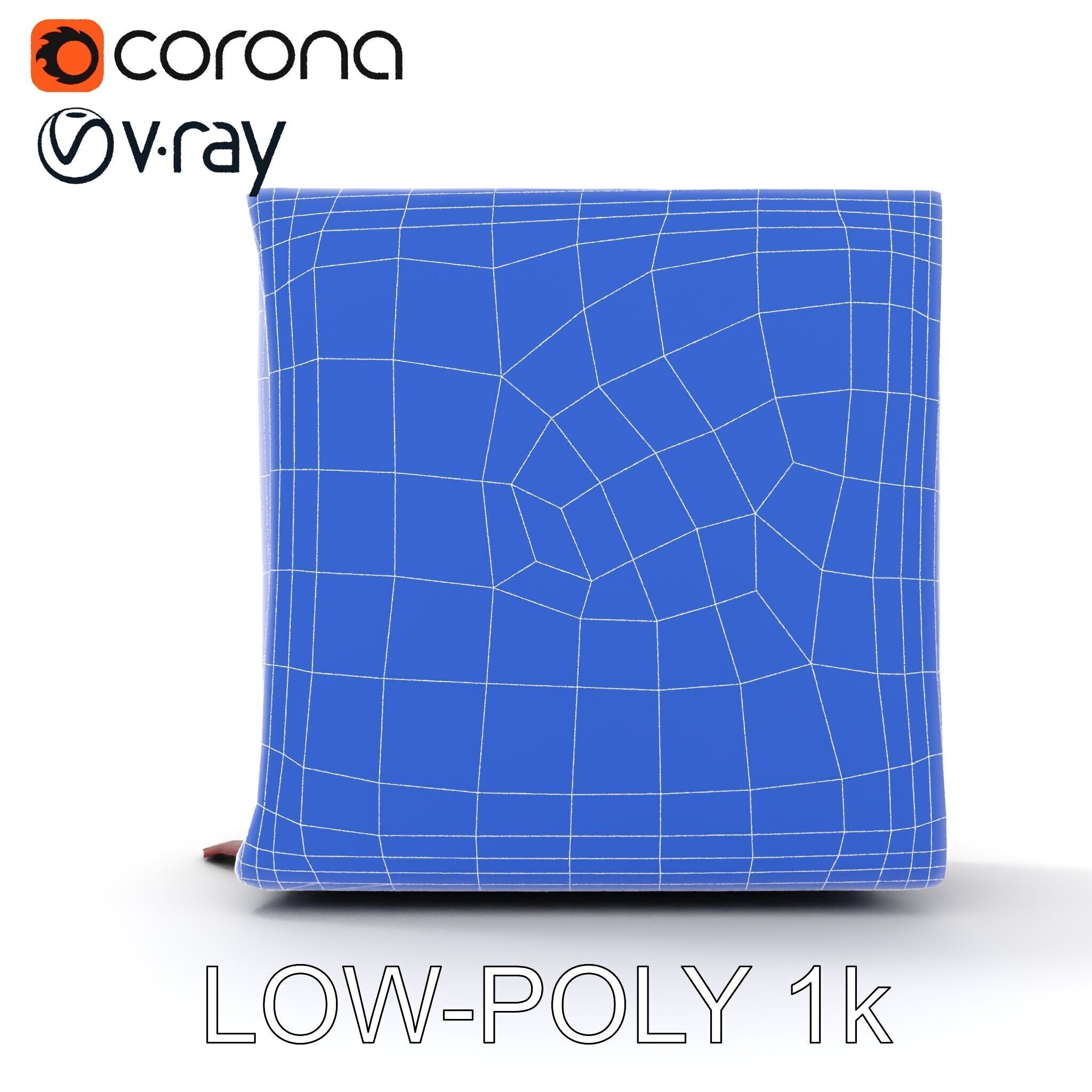 Ancient Leather Bound Book Model Pack Low-poly 3D model_18