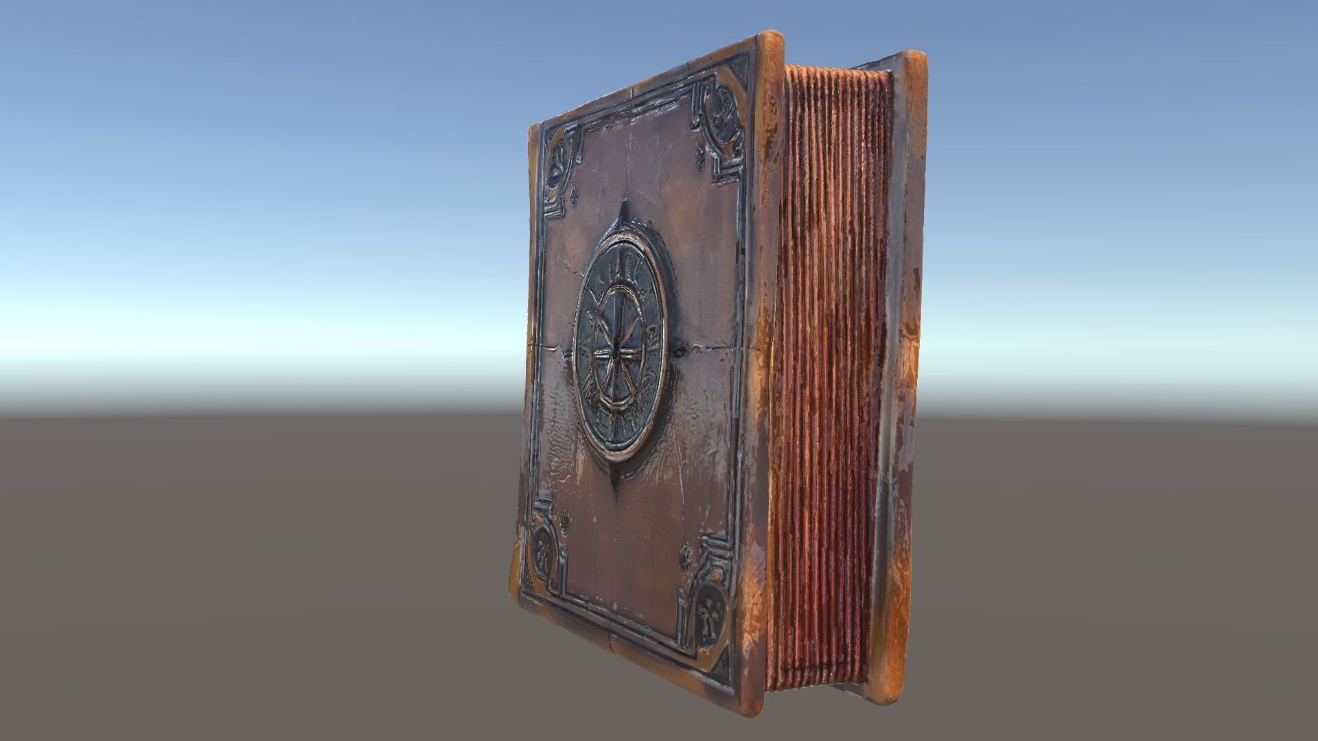 Ancient Leather Bound Book Model Pack Low-poly 3D model_34