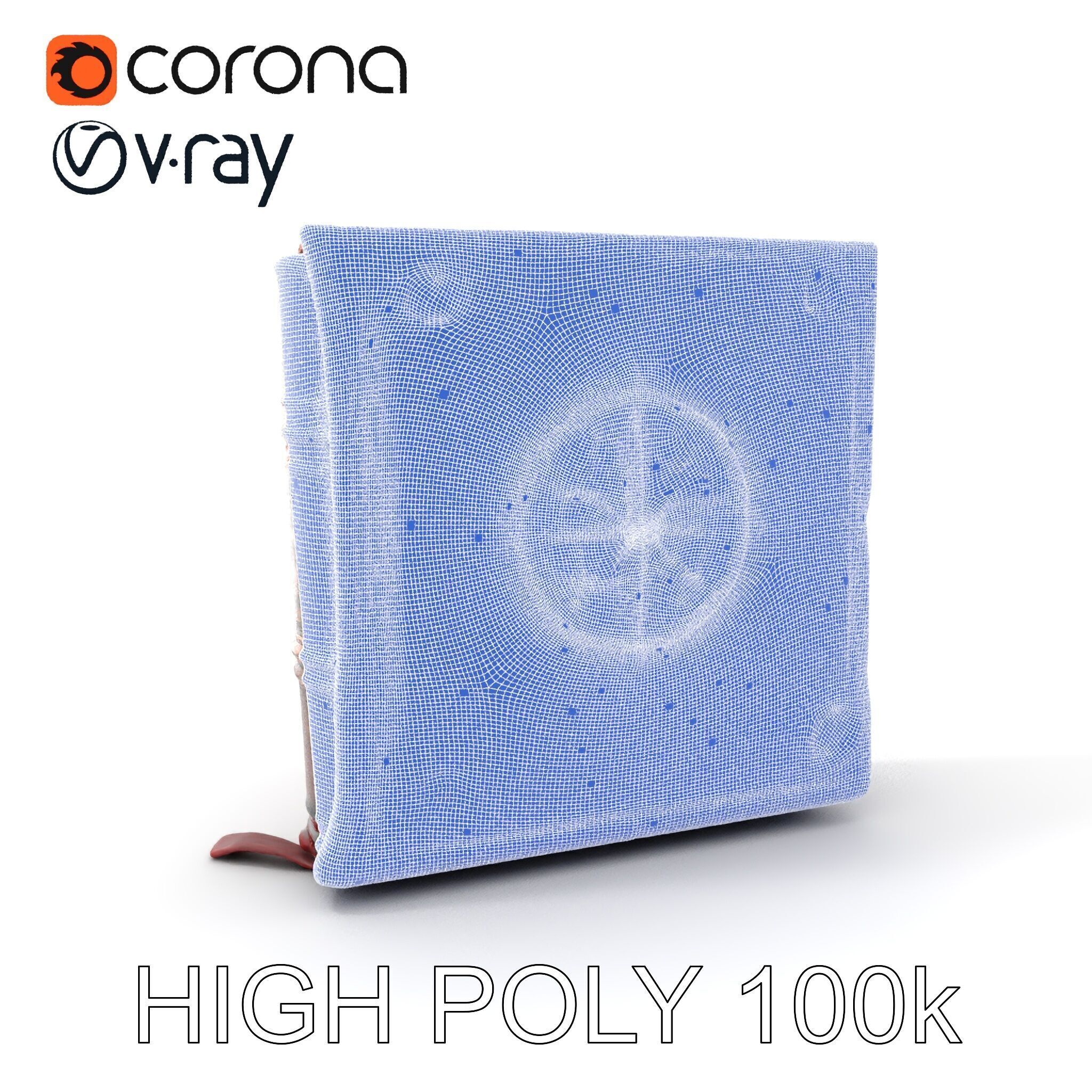 Ancient Leather Bound Book Model Pack Low-poly 3D model_5