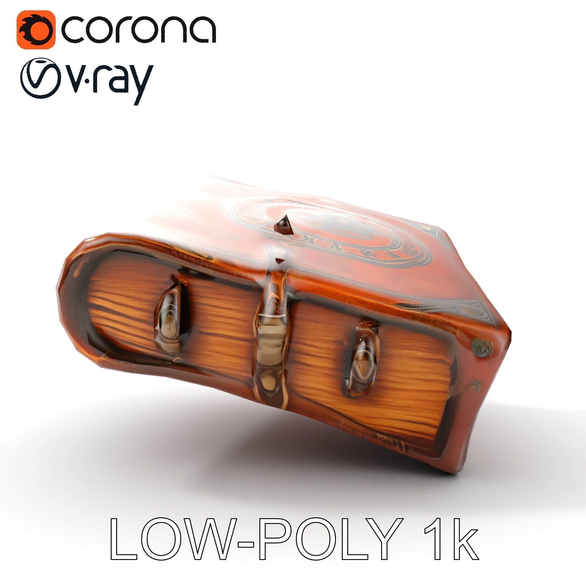 Ancient Leather Bound Book Model Pack Low-poly 3D model_15