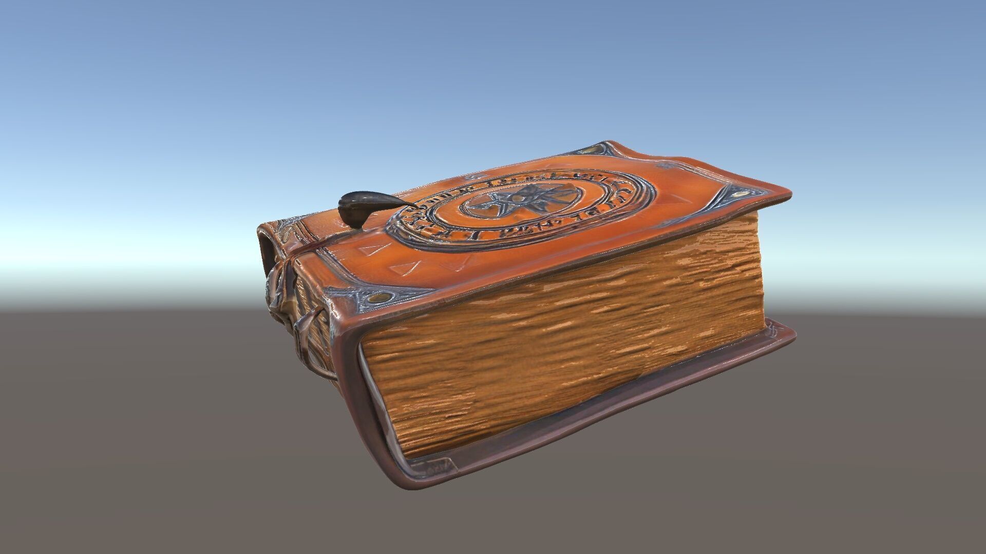Ancient Leather Bound Book Model Pack Low-poly 3D model_6