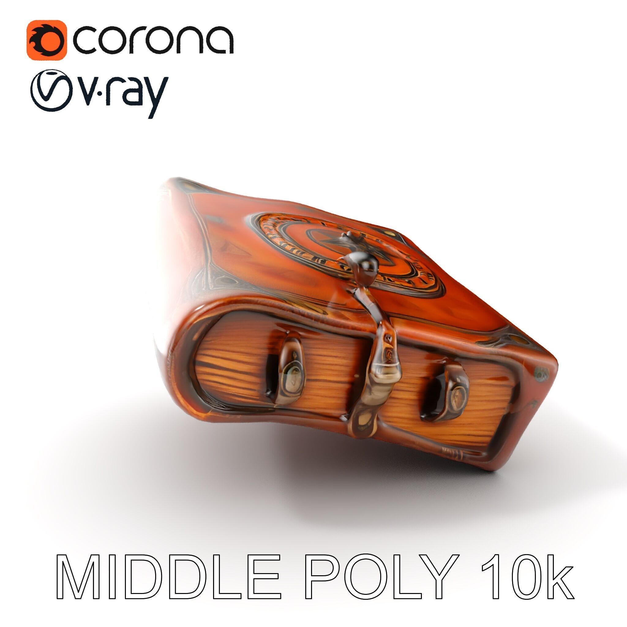 Ancient Leather Bound Book Model Pack Low-poly 3D model_9