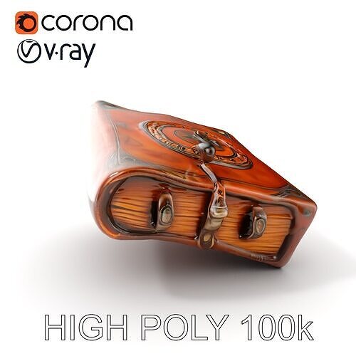 Ancient Leather Bound Book Model Pack Low-poly 3D model