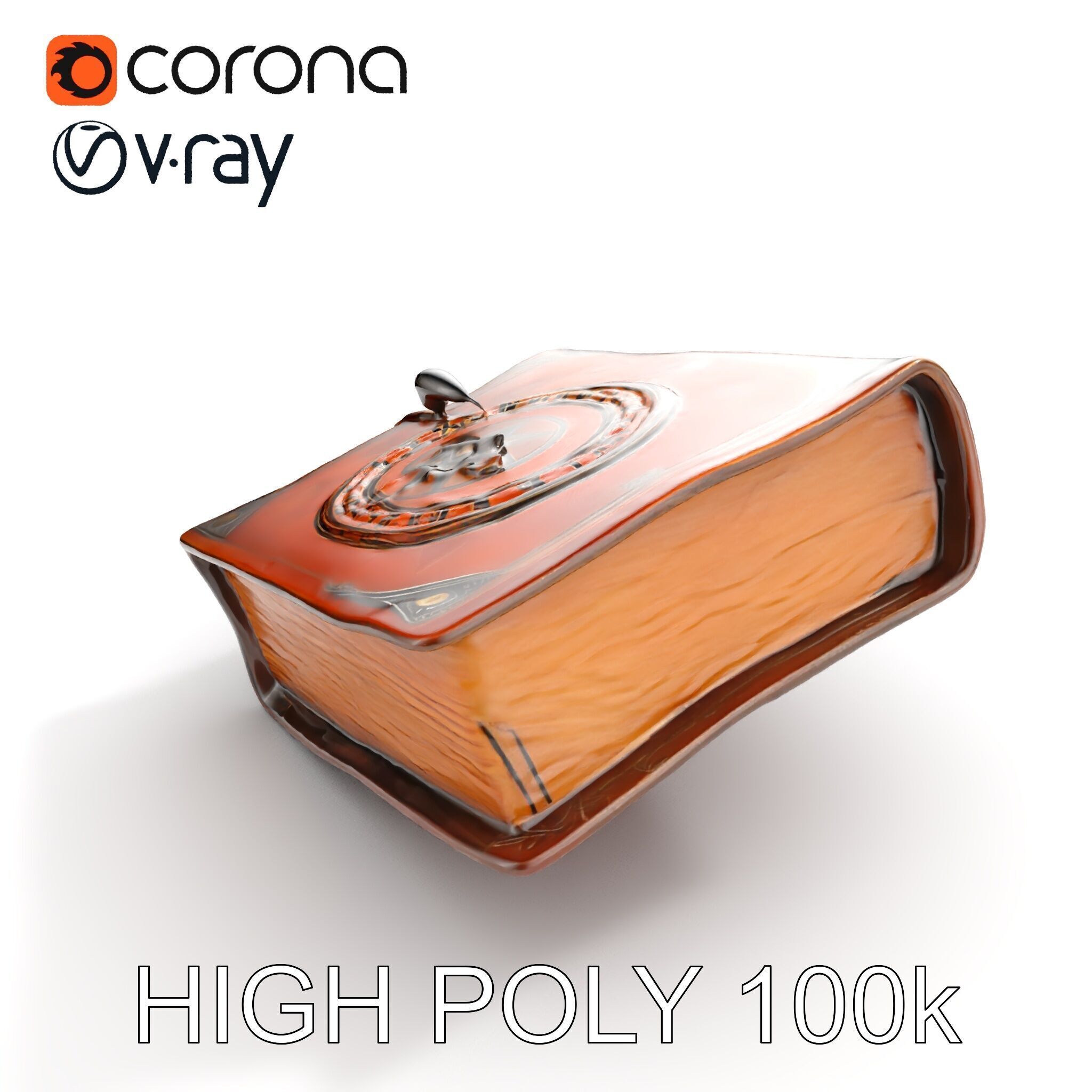 Ancient Leather Bound Book Model Pack Low-poly 3D model_13