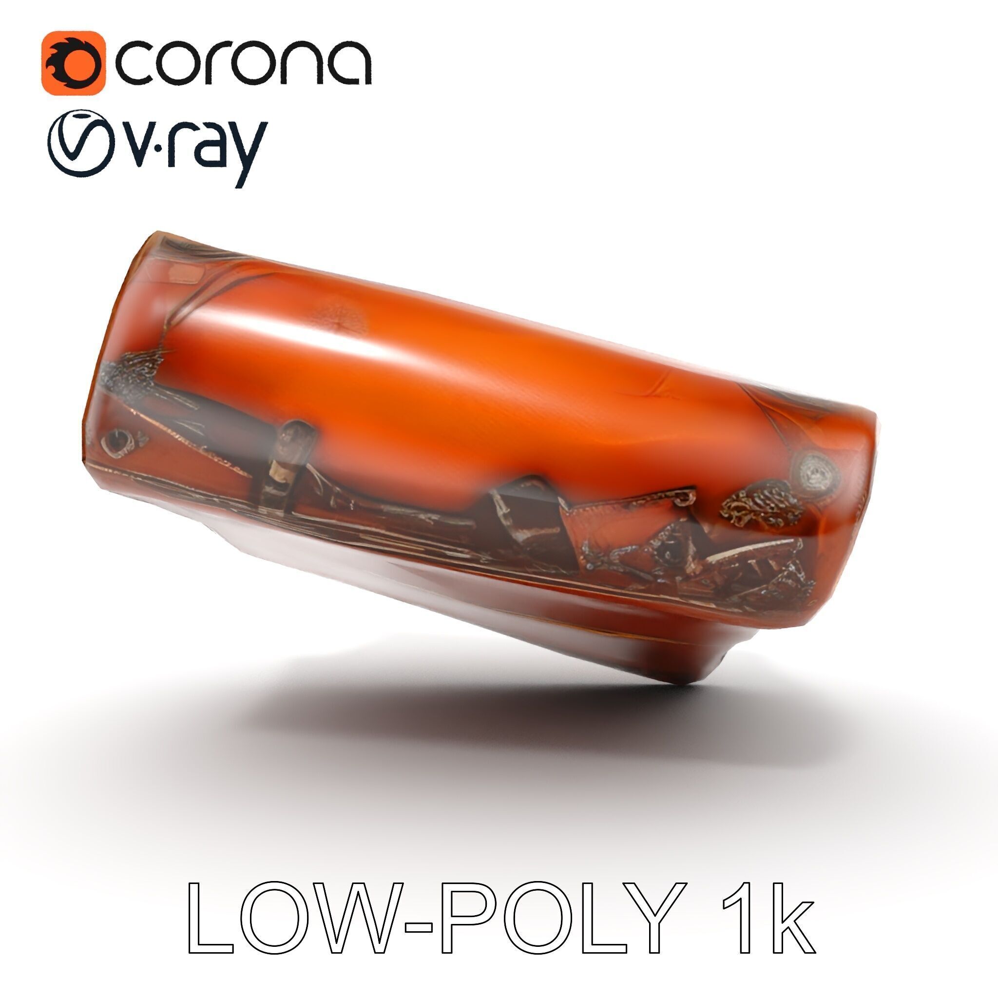 Ancient Leather Bound Book Model Pack Low-poly 3D model_10