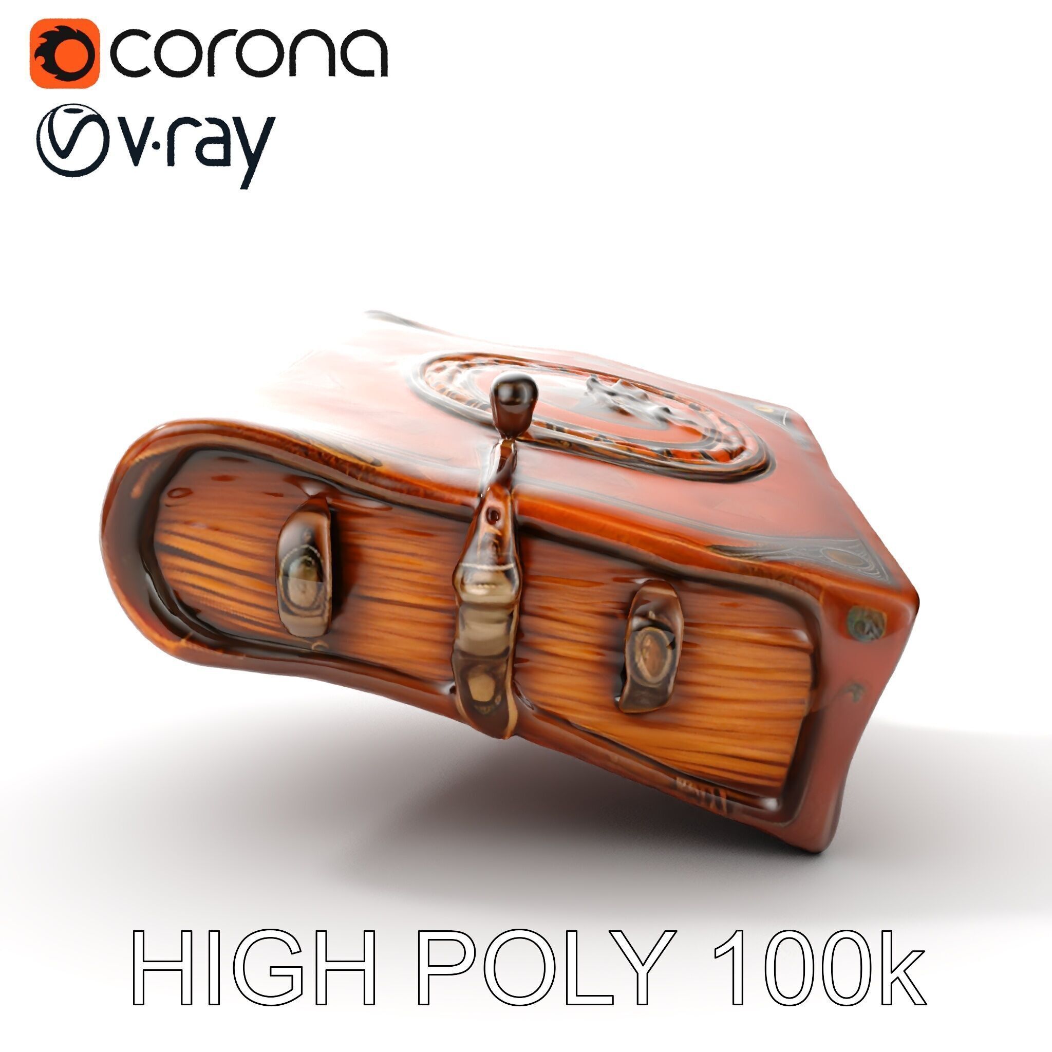 Ancient Leather Bound Book Model Pack Low-poly 3D model_22