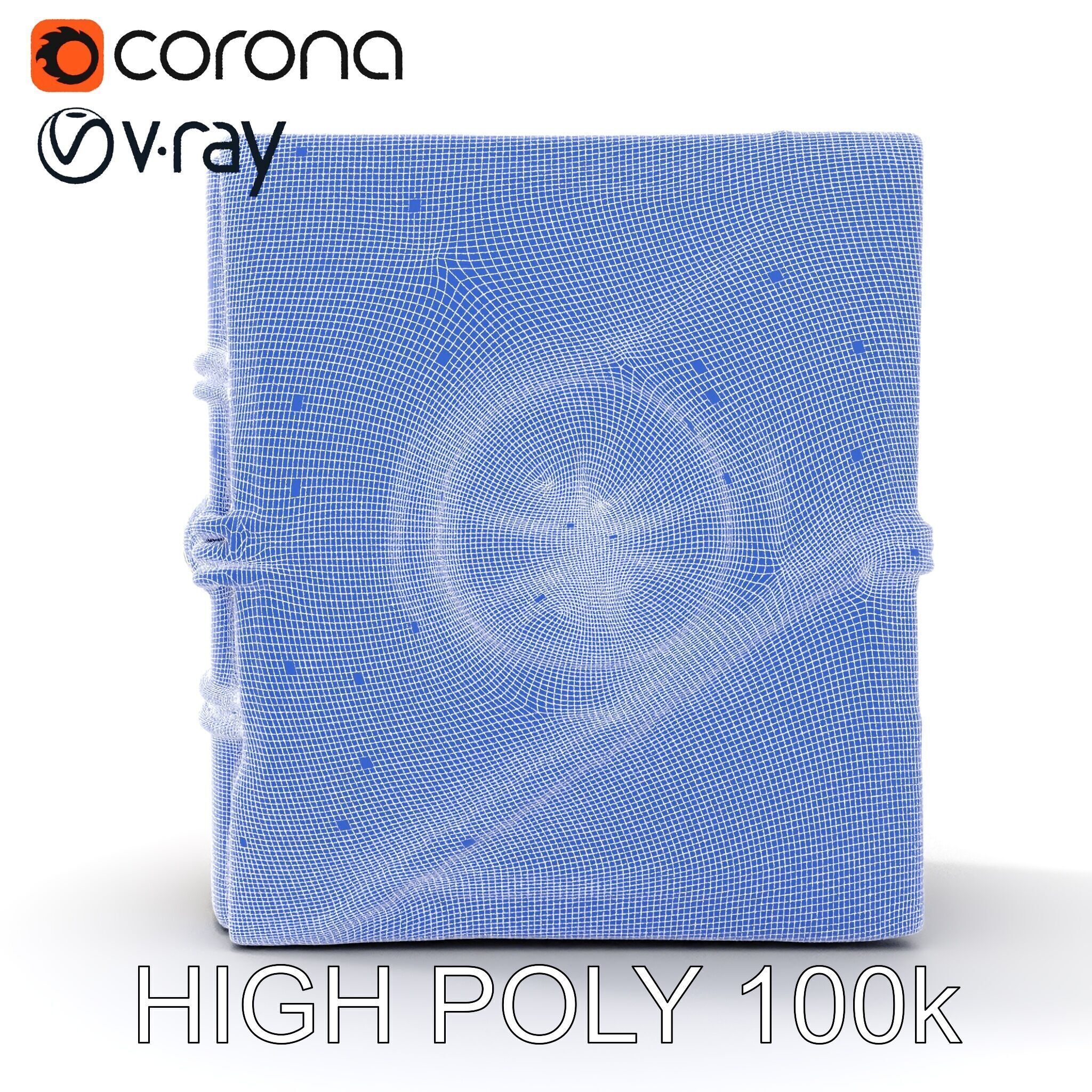 Ornate Medieval Book Model Pack with Detailed Carved Cover Low-poly 3D model_30