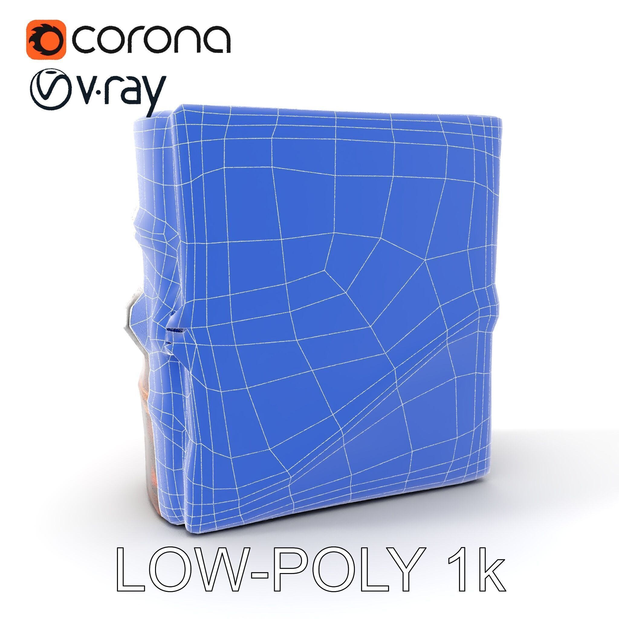 Ornate Medieval Book Model Pack with Detailed Carved Cover Low-poly 3D model_15