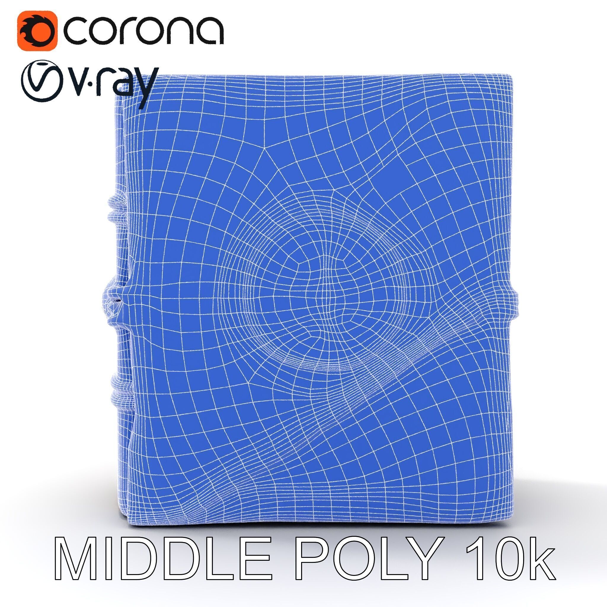 Ornate Medieval Book Model Pack with Detailed Carved Cover Low-poly 3D model_28