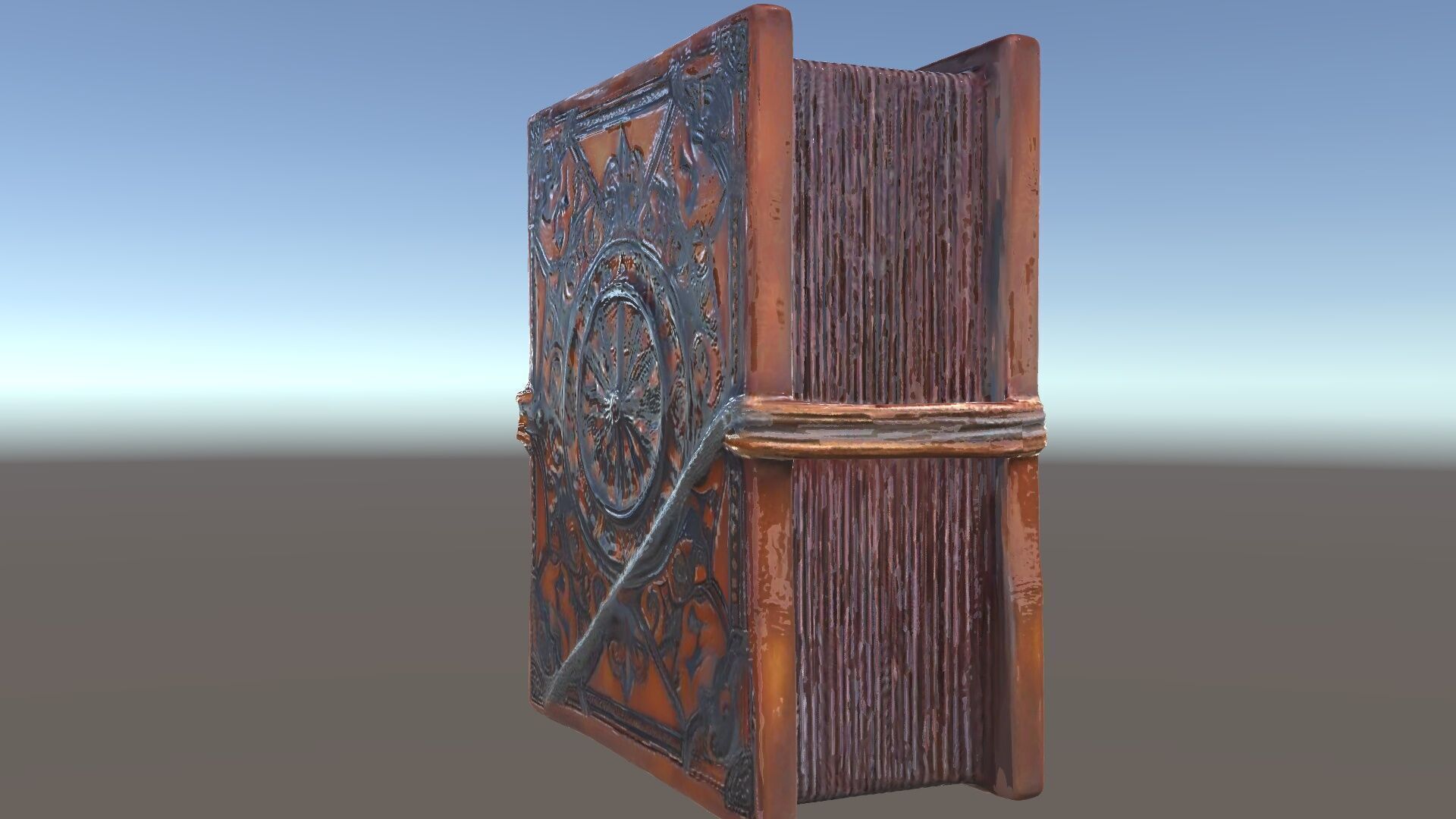 Ornate Medieval Book Model Pack with Detailed Carved Cover Low-poly 3D model_33