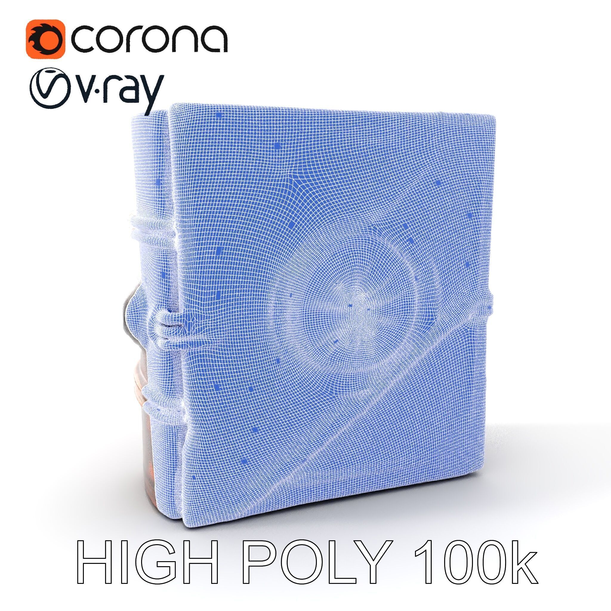 Ornate Medieval Book Model Pack with Detailed Carved Cover Low-poly 3D model_4