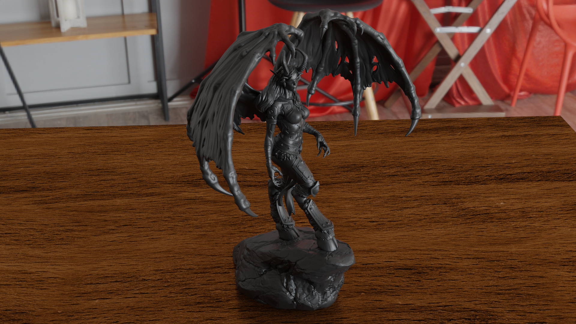 Dark angel Queen Fantasy 3D print model_3