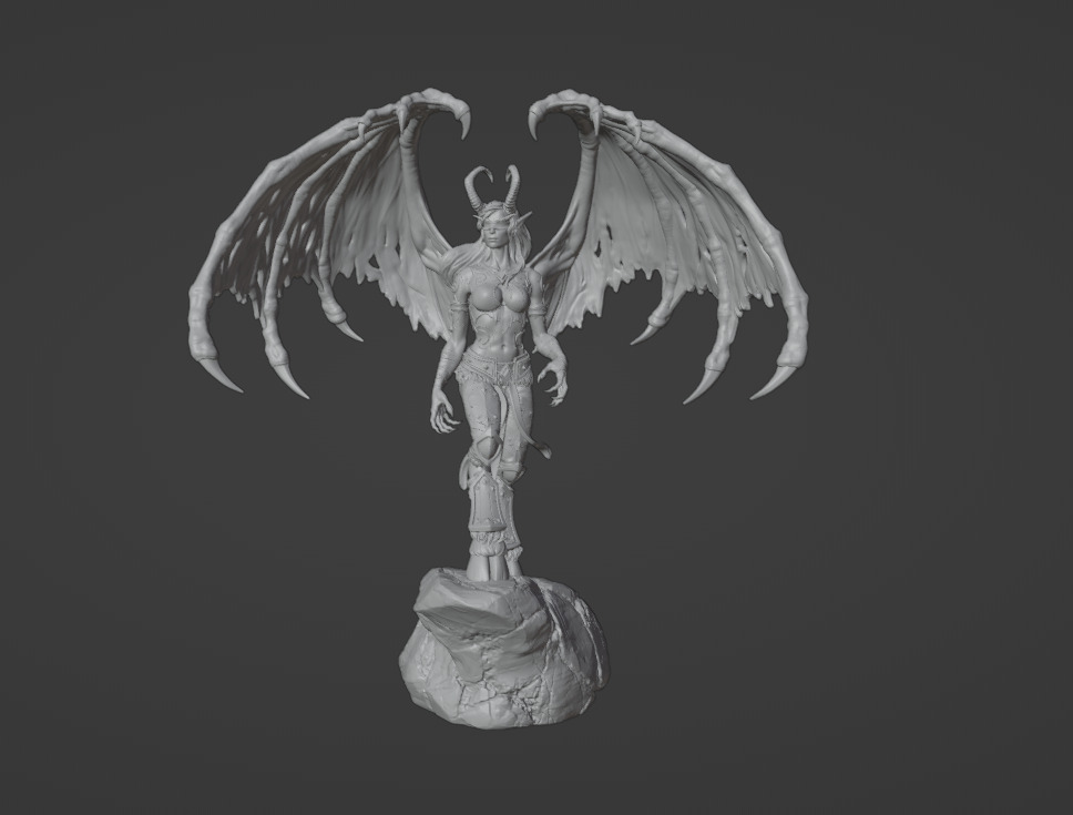 Dark angel Queen Fantasy 3D print model_5