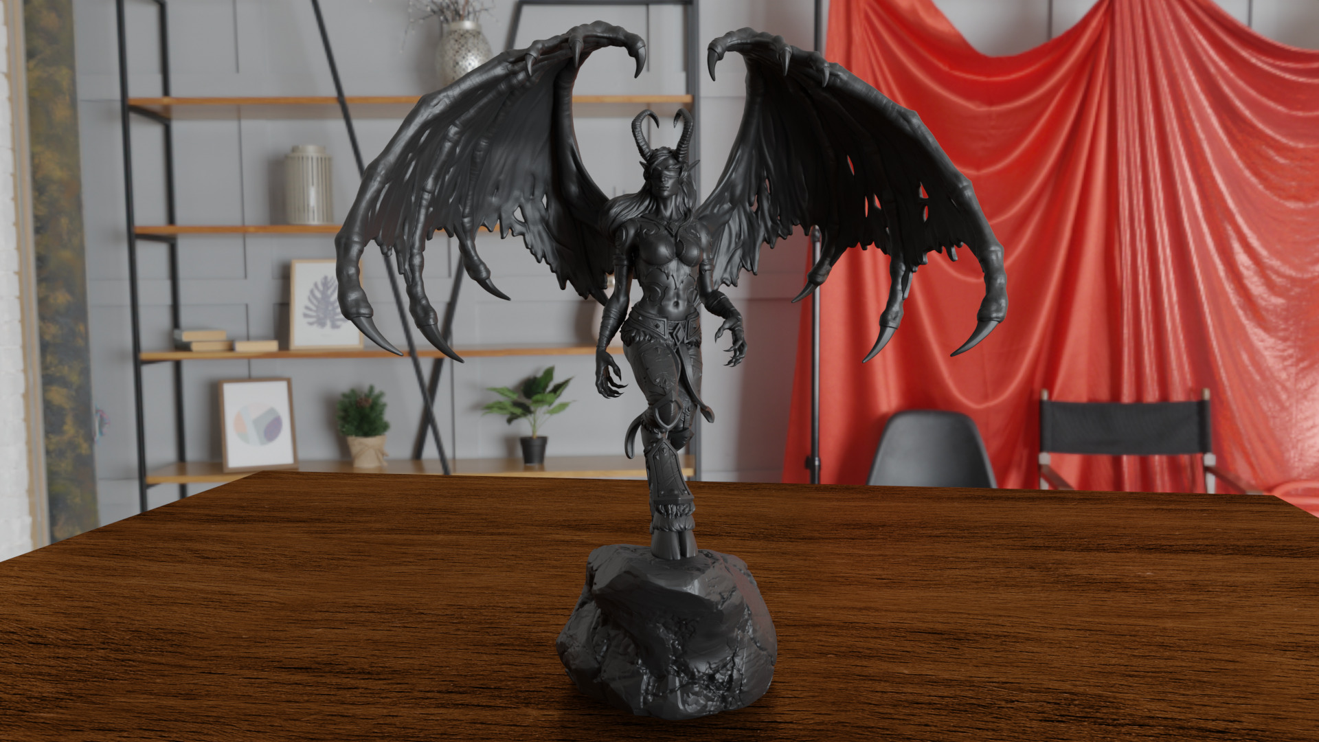 Dark angel Queen Fantasy 3D print model_1