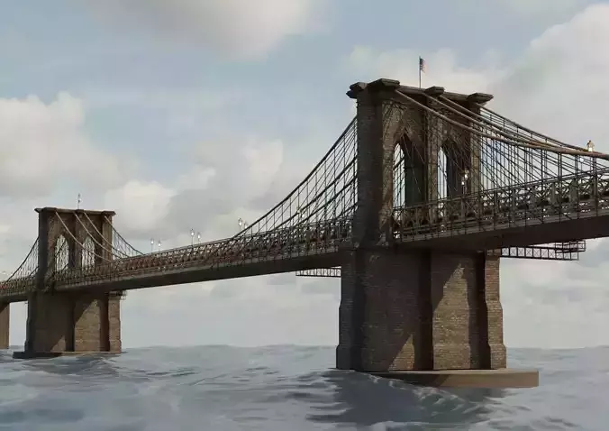 brooklyn bridge 3D model brooklyn bridge 3D model