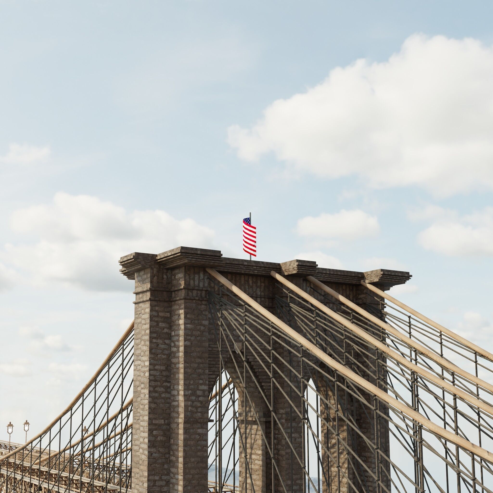 brooklyn bridge 3D model_7