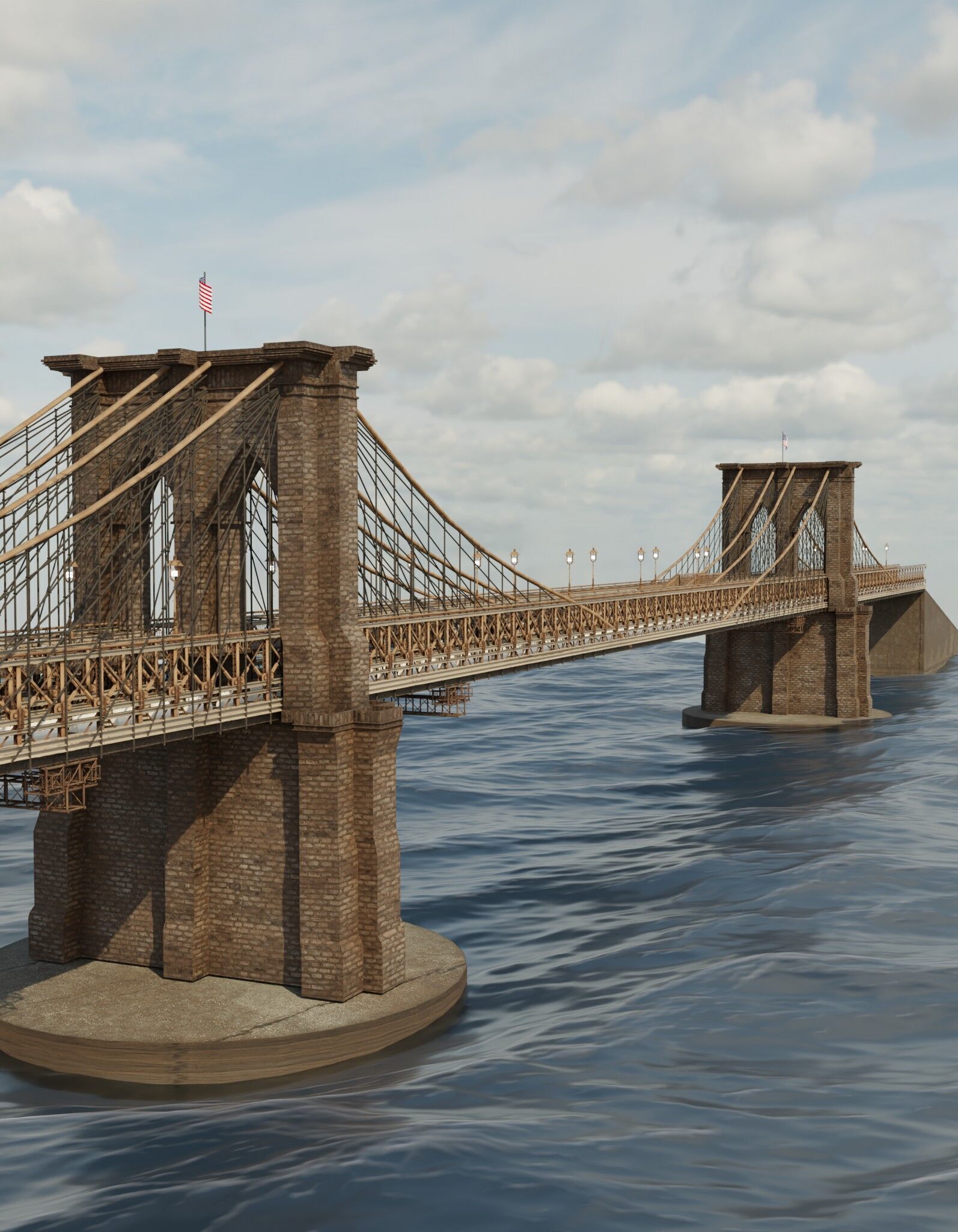 brooklyn bridge 3D model_14