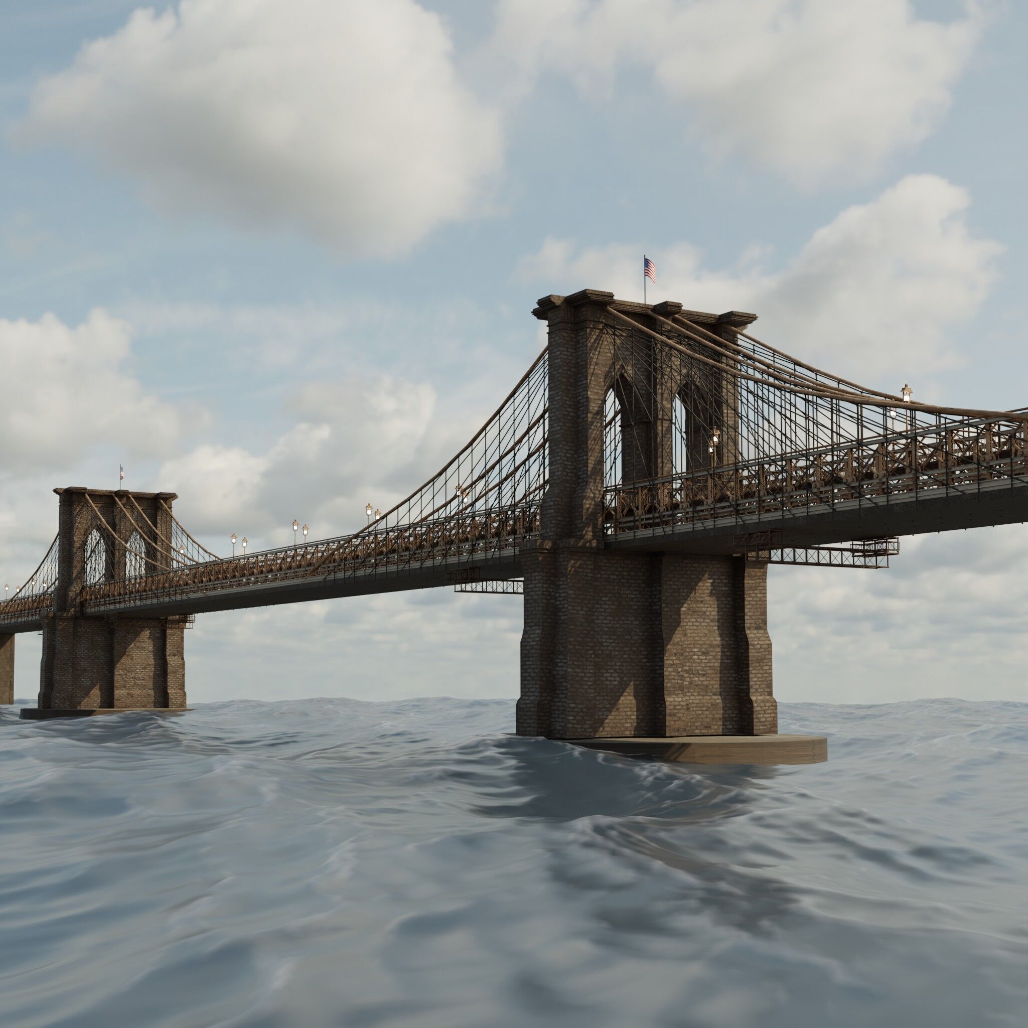 brooklyn bridge 3D model_12