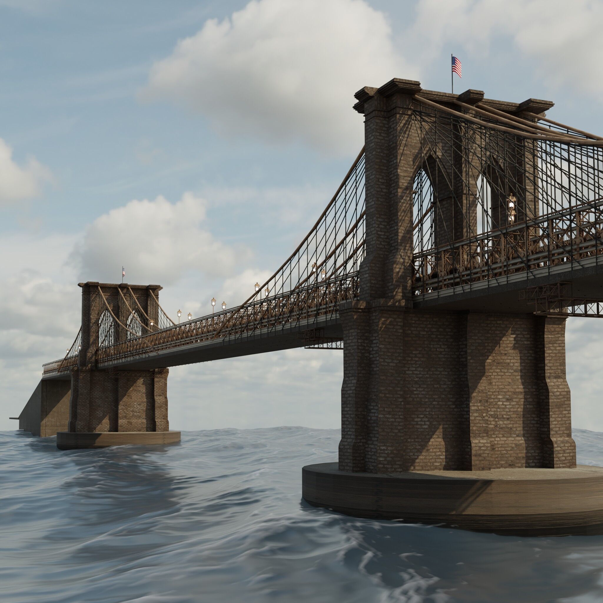 brooklyn bridge 3D model_11