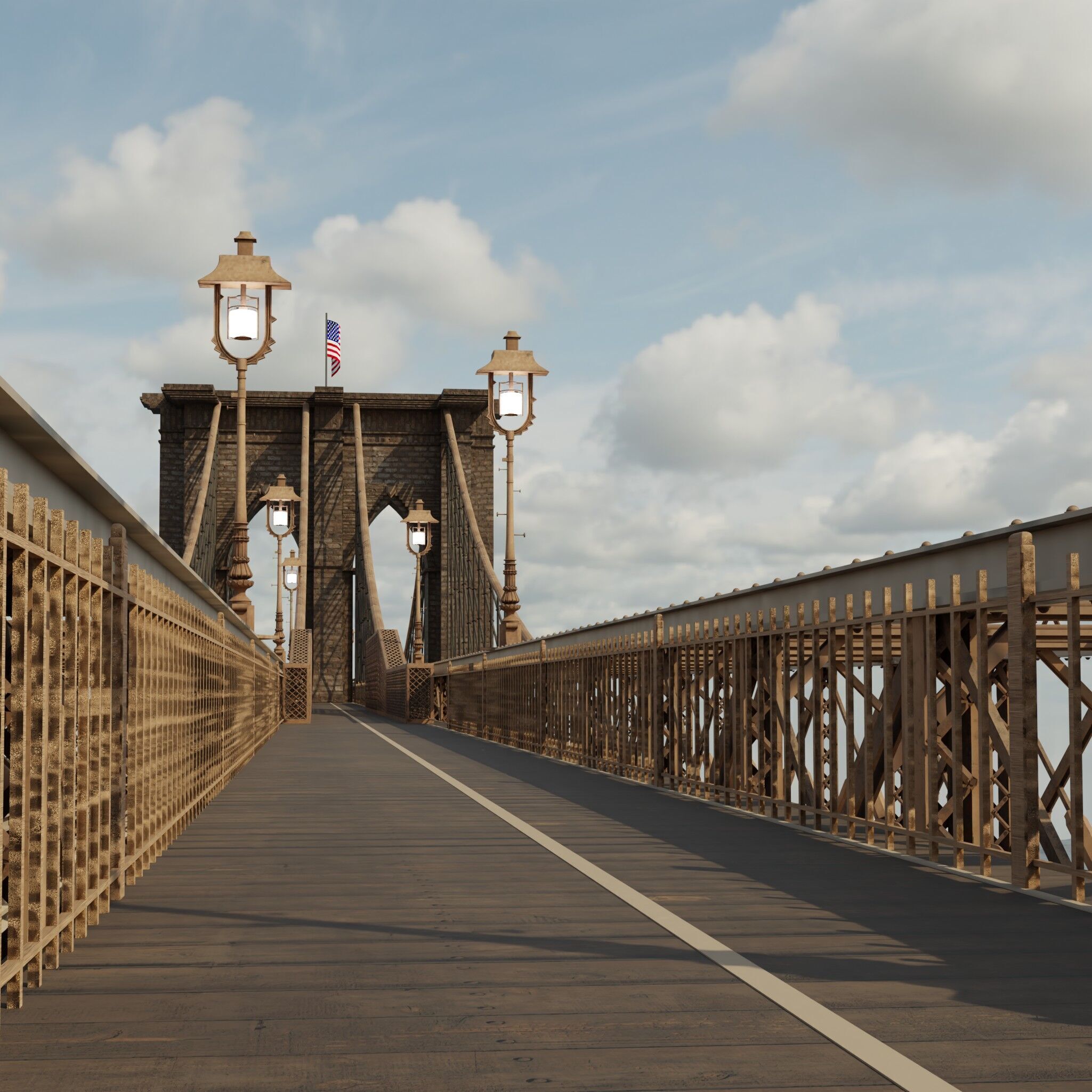 brooklyn bridge 3D model_2