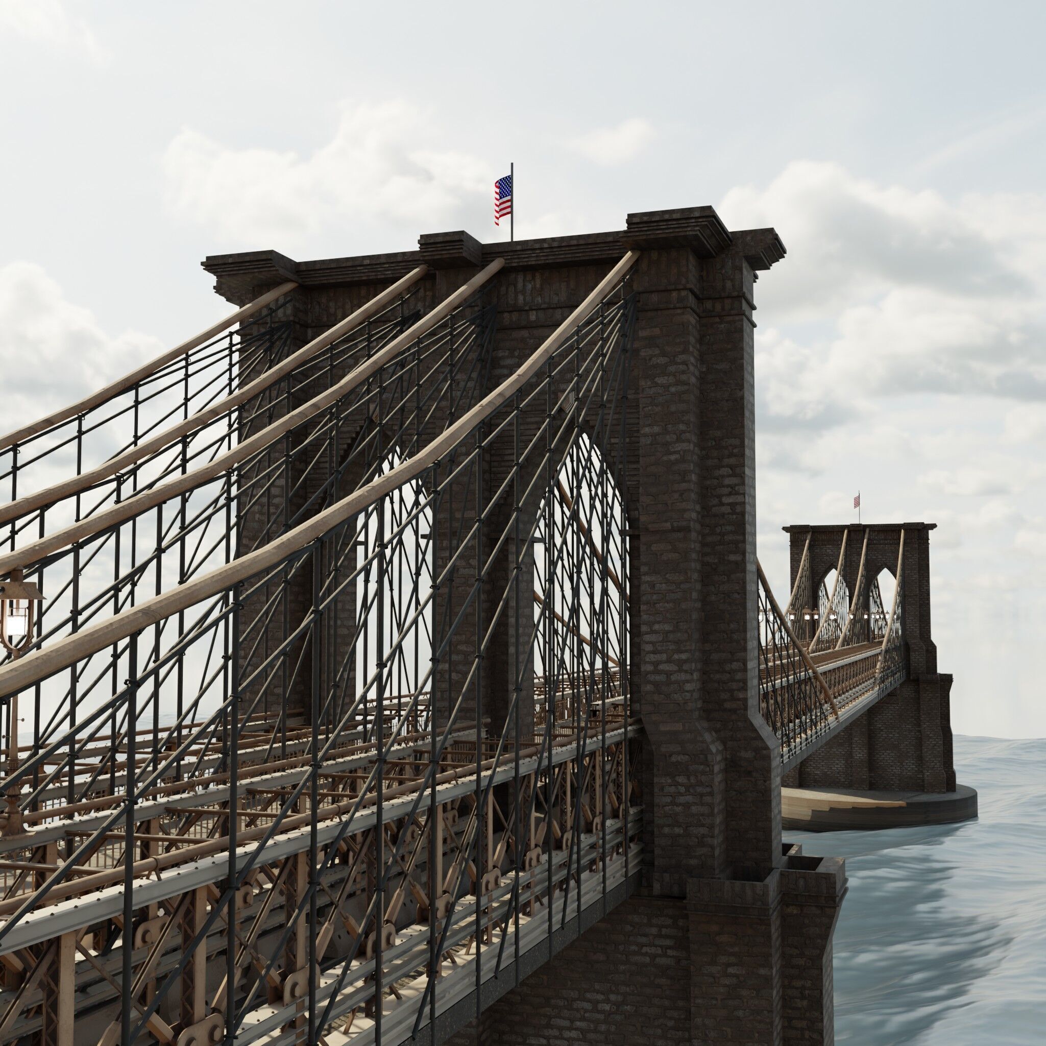 brooklyn bridge 3D model_5