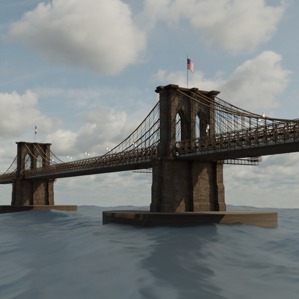 brooklyn bridge 3D model_17