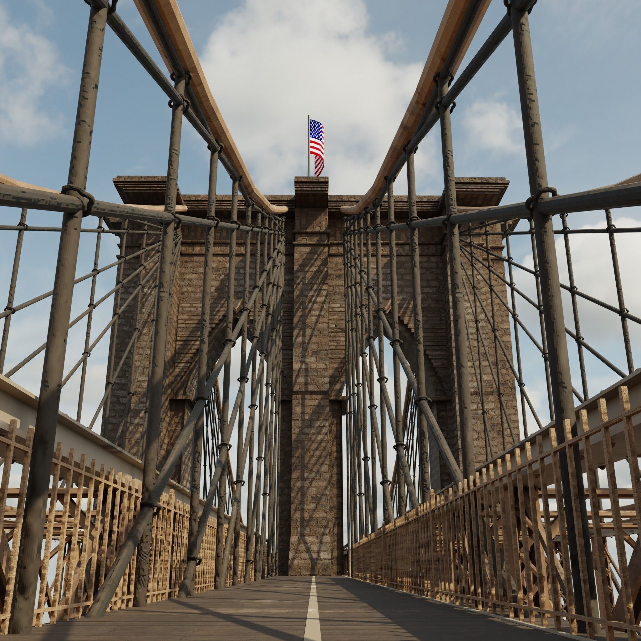 brooklyn bridge 3D model_9