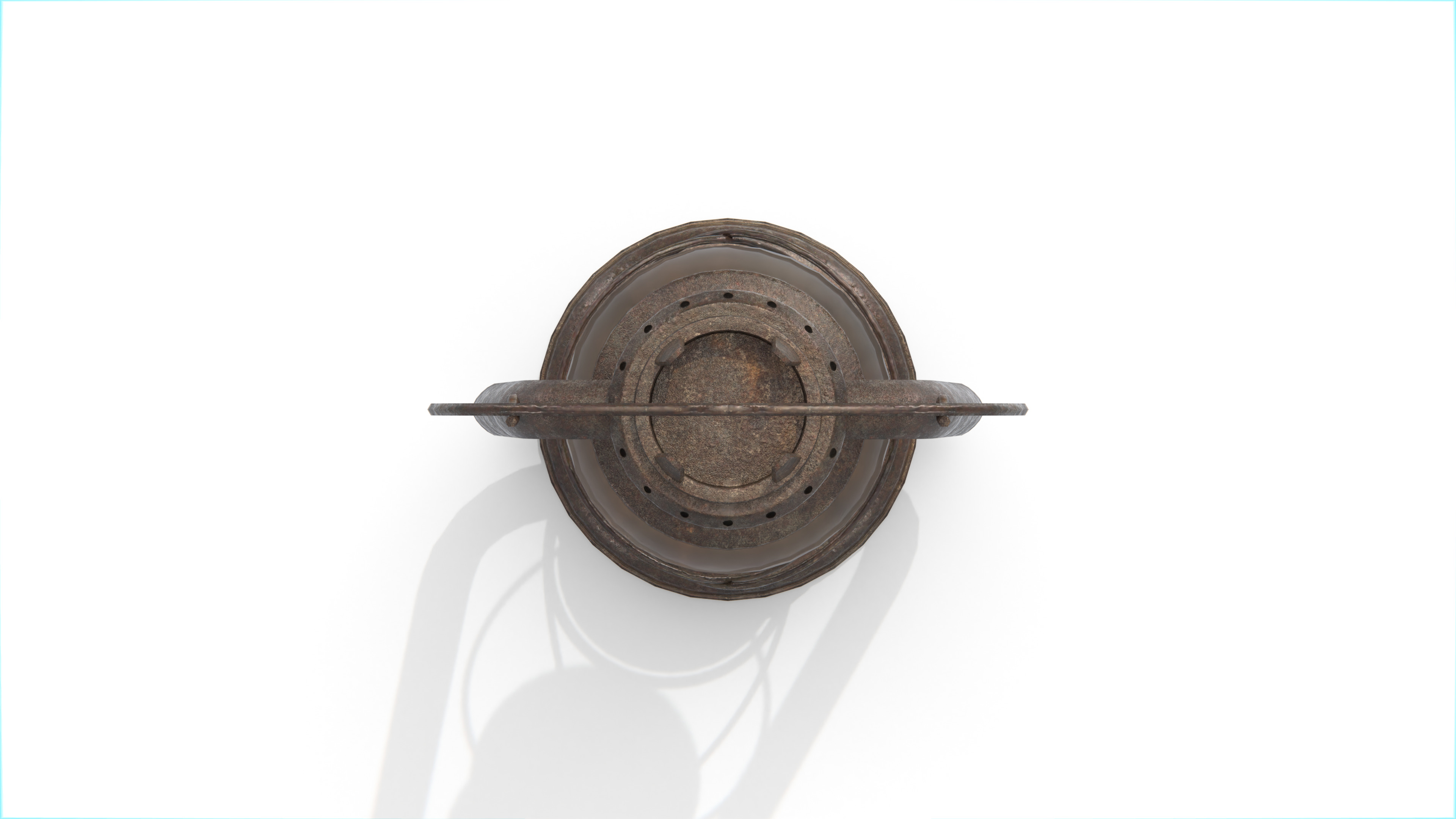 Rusty Vintage Kerosene Lantern Low-poly 3D model_6