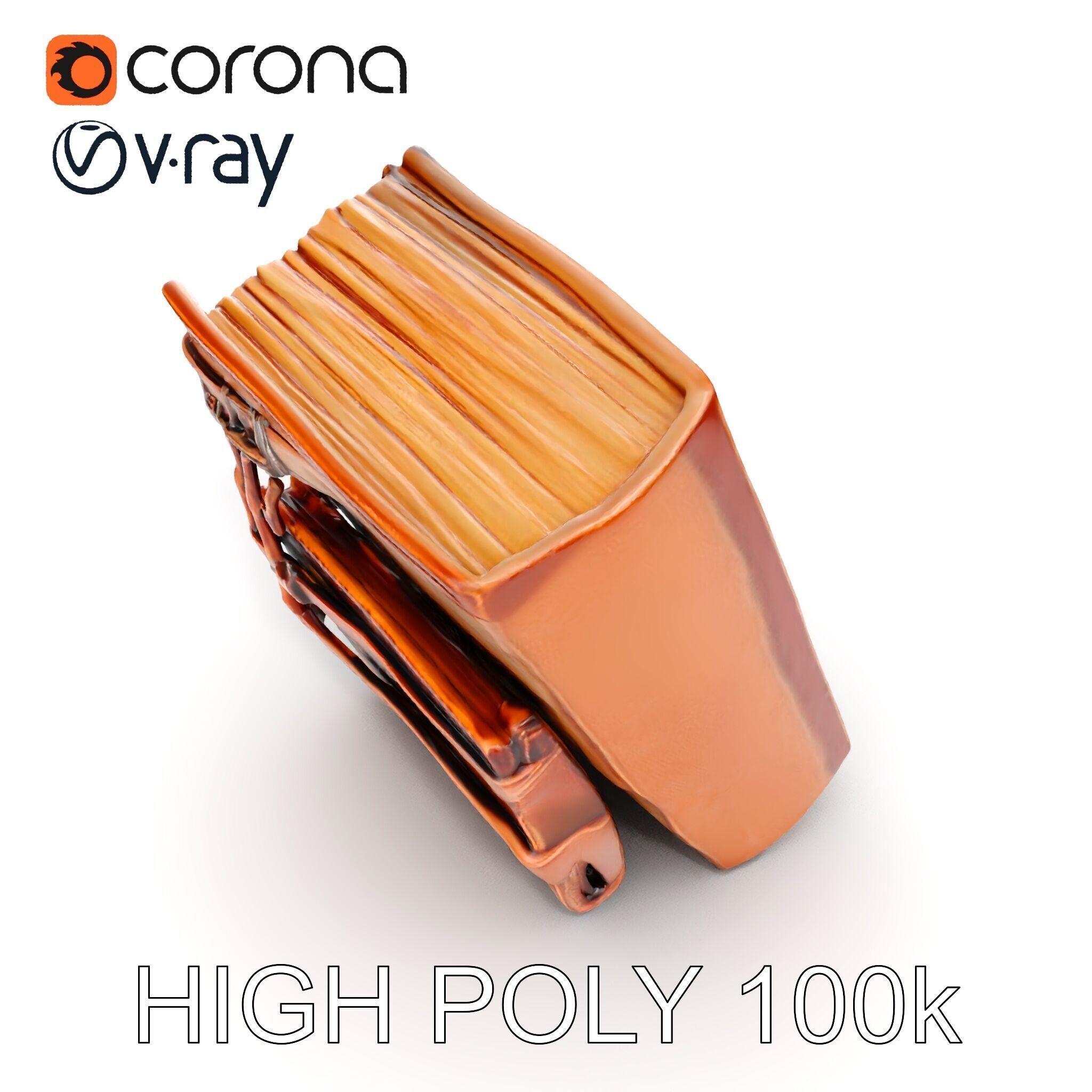 Antique Spellbook Model Pack Low-poly 3D model_10