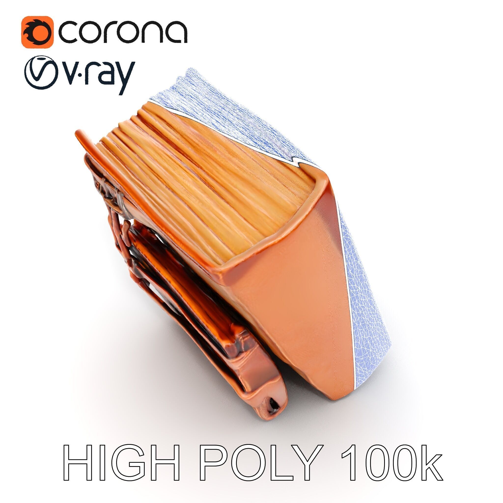 Antique Spellbook Model Pack Low-poly 3D model_27