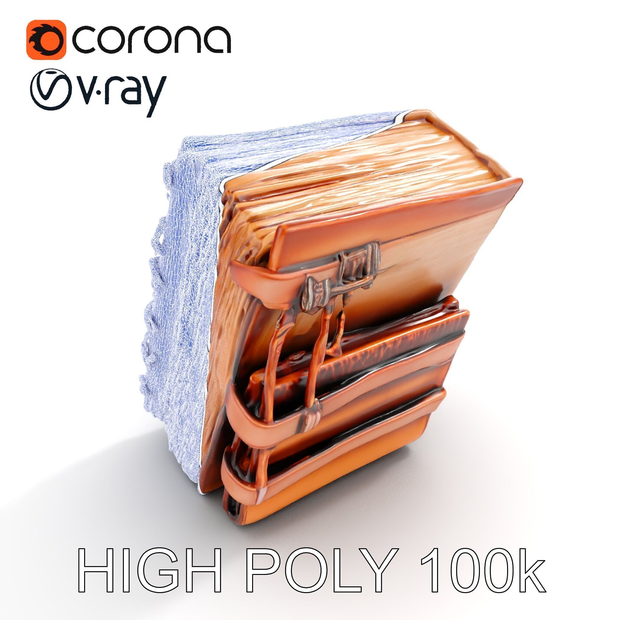 Antique Spellbook Model Pack Low-poly 3D model_33