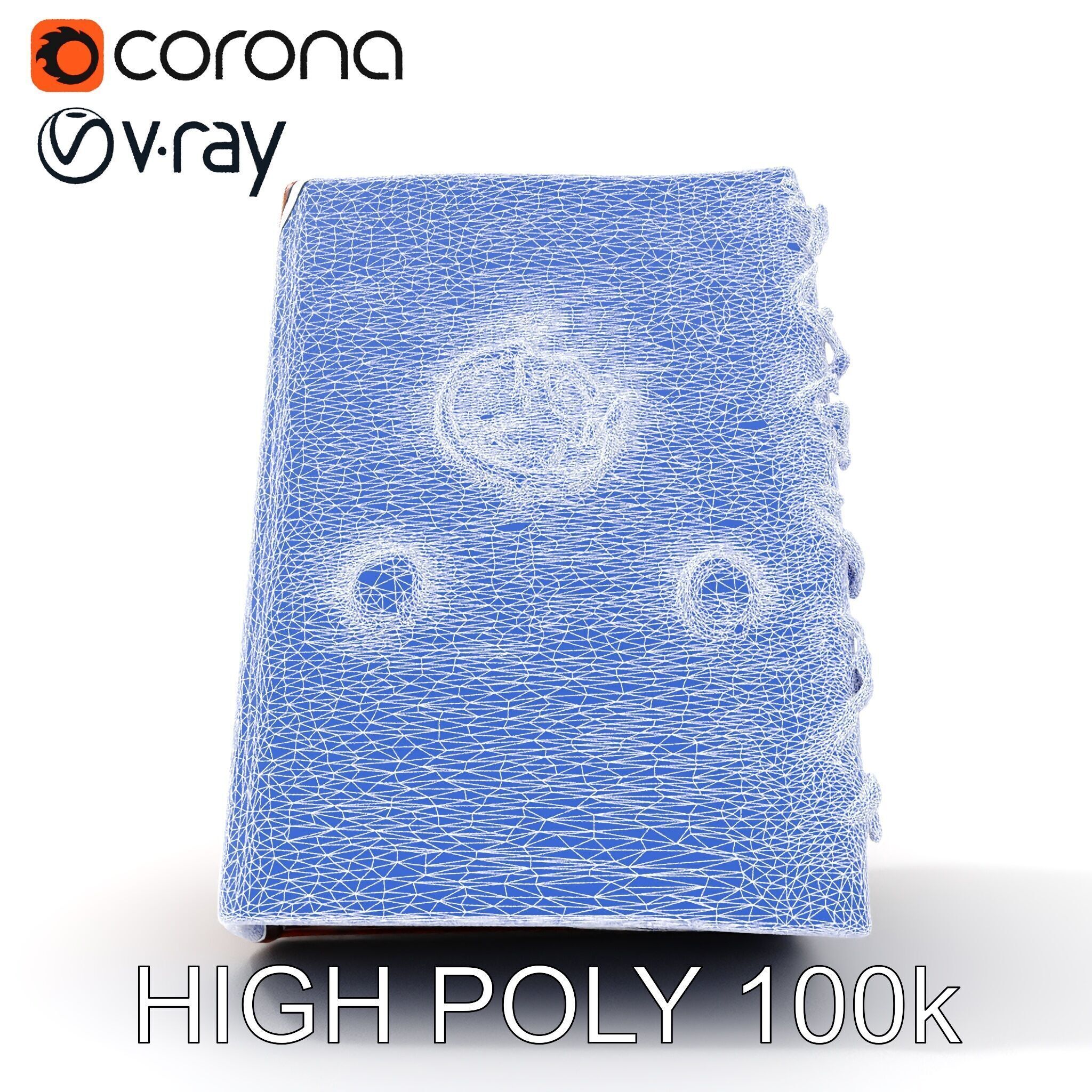 Antique Spellbook Model Pack Low-poly 3D model_36