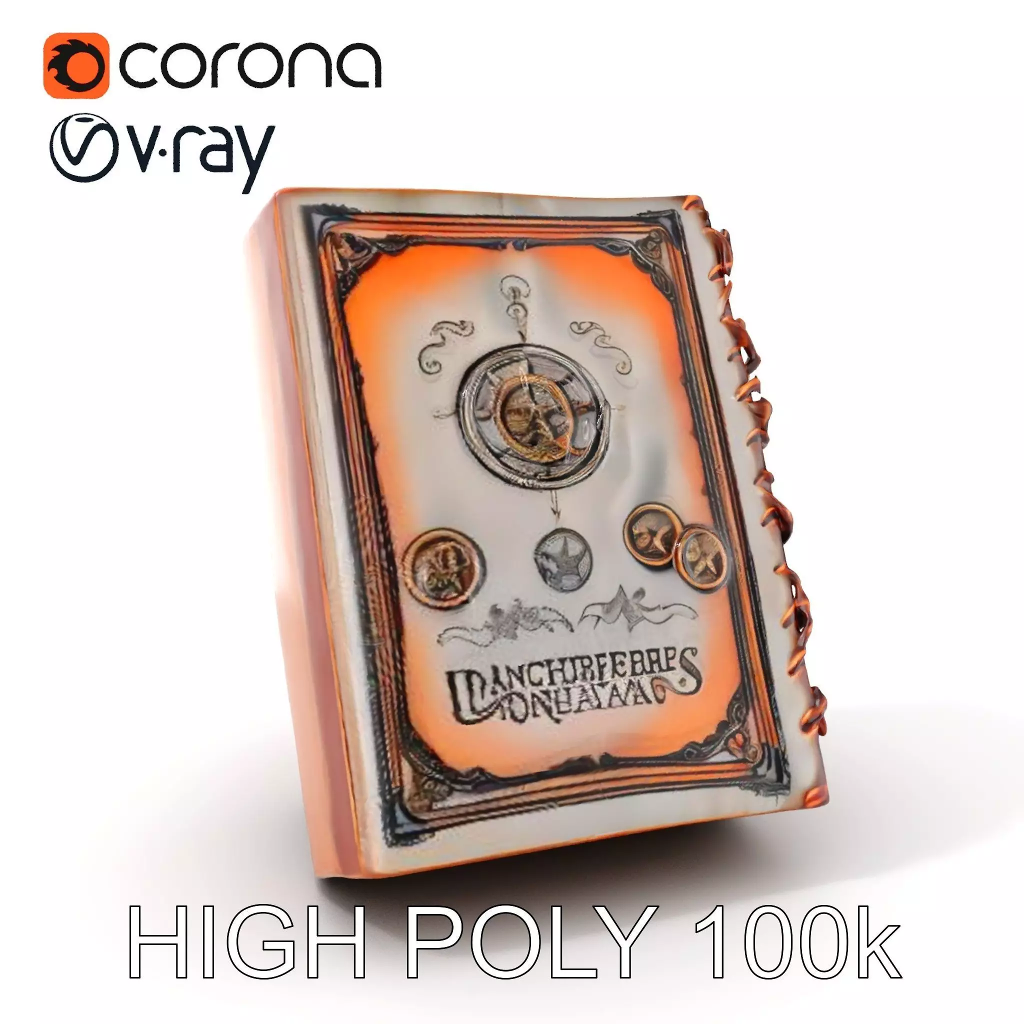 Antique Spellbook Model Pack Low-poly 3D model_0