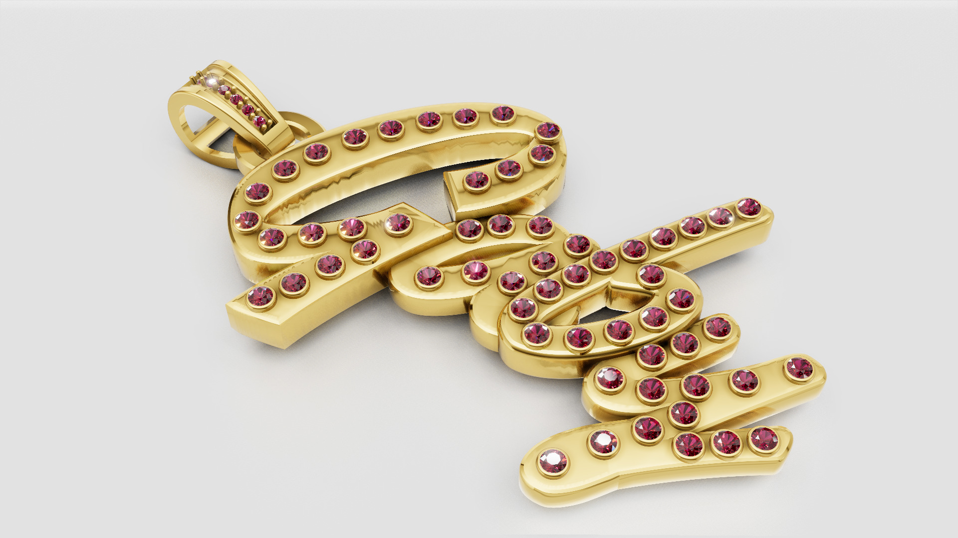 Gaby name pendant   3D print model_2