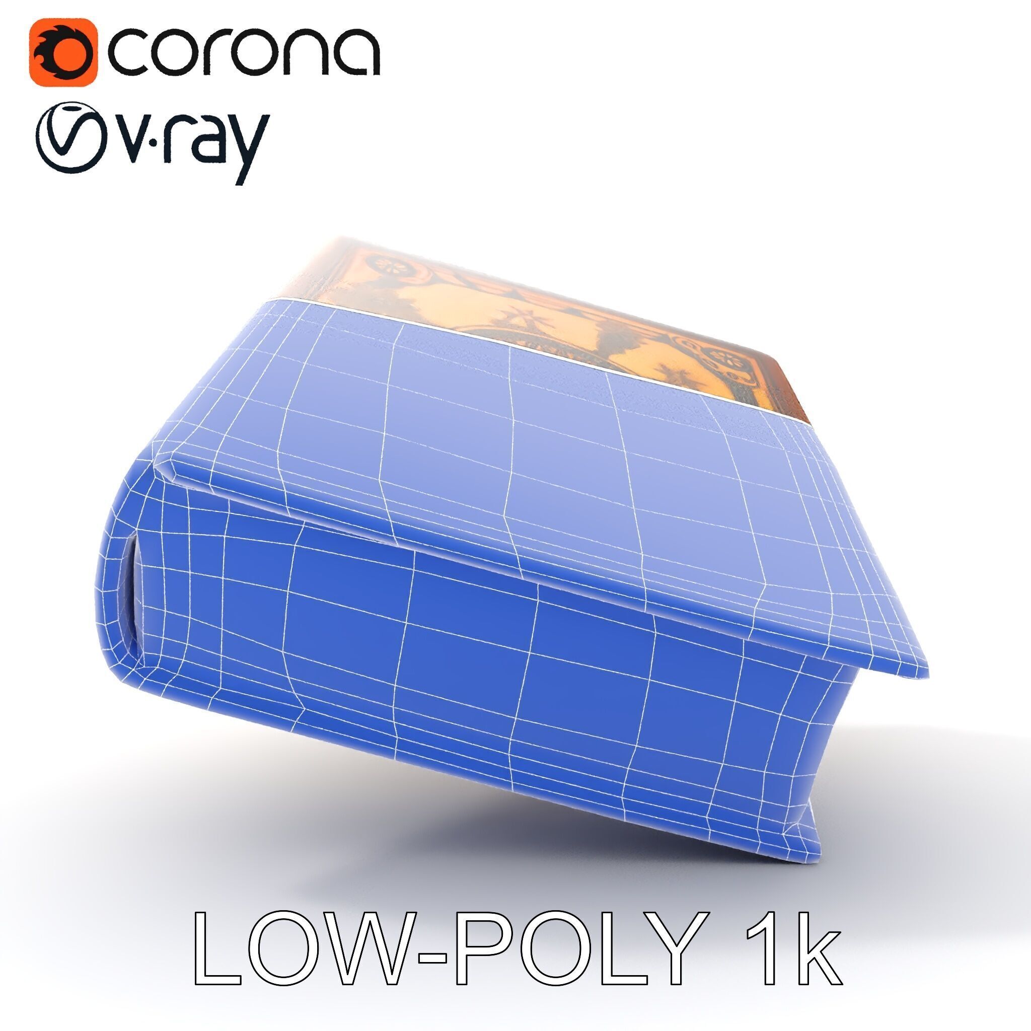 Antique Ornate Book D Model Pack Low-poly 3D model_29