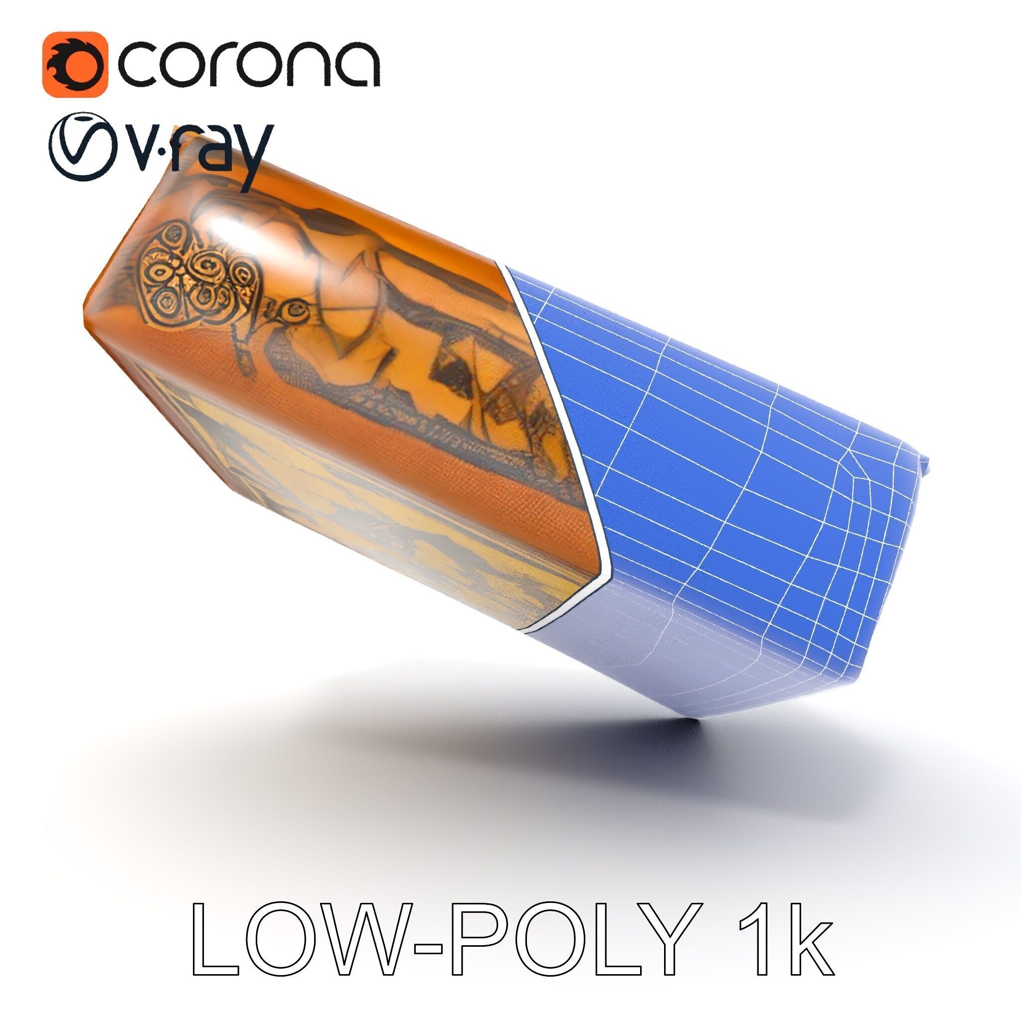 Antique Ornate Book D Model Pack Low-poly 3D model_26