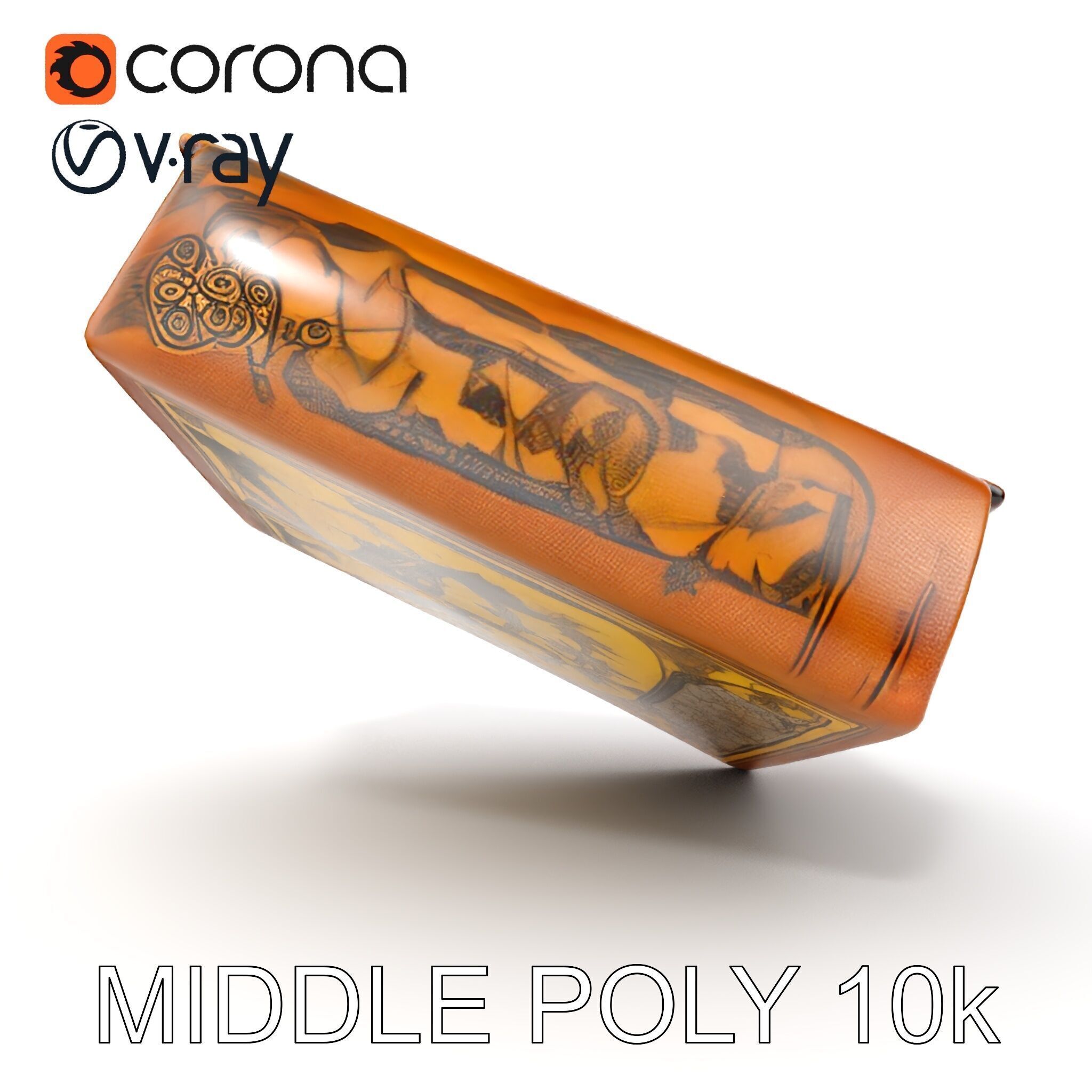 Antique Ornate Book D Model Pack Low-poly 3D model_9