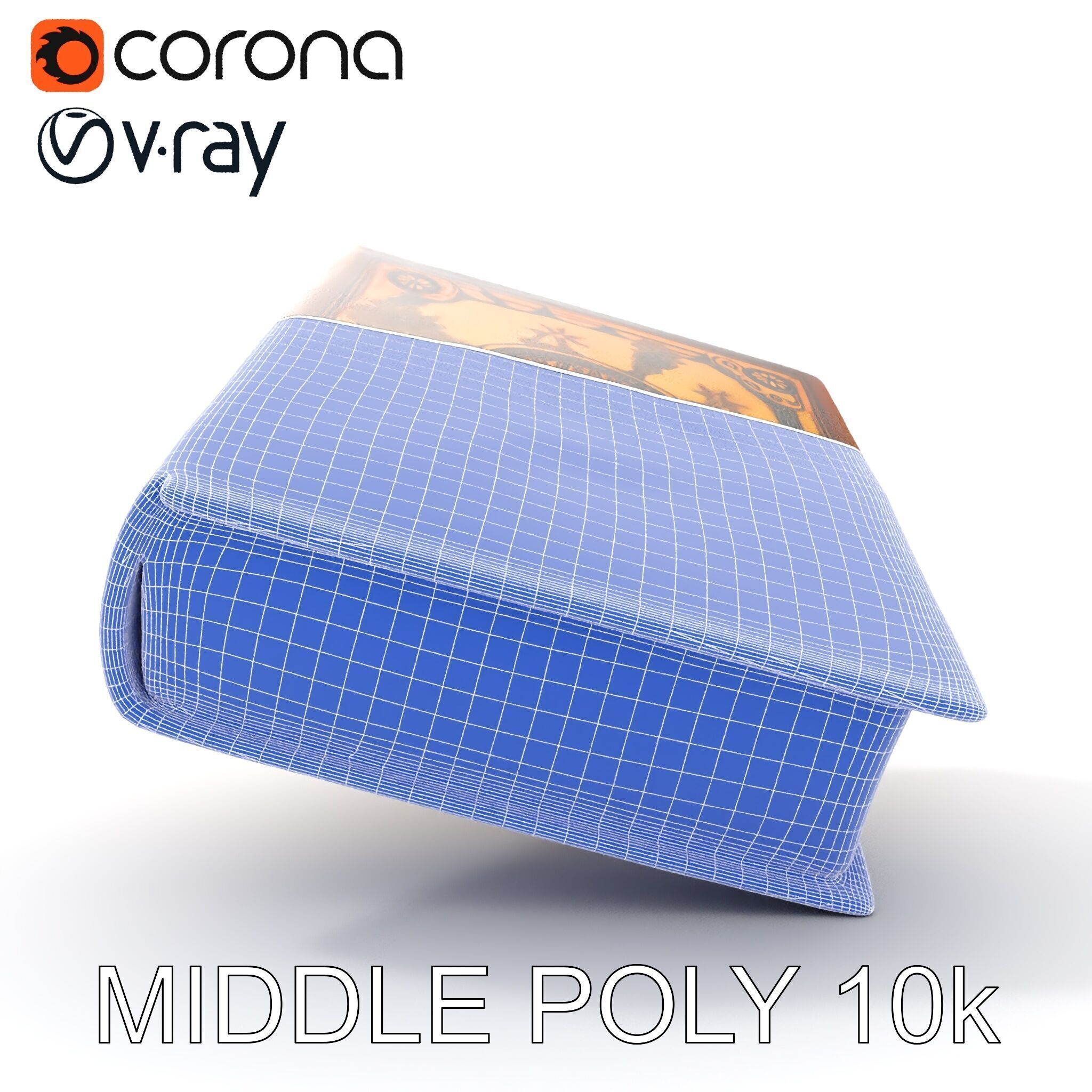 Antique Ornate Book D Model Pack Low-poly 3D model_28