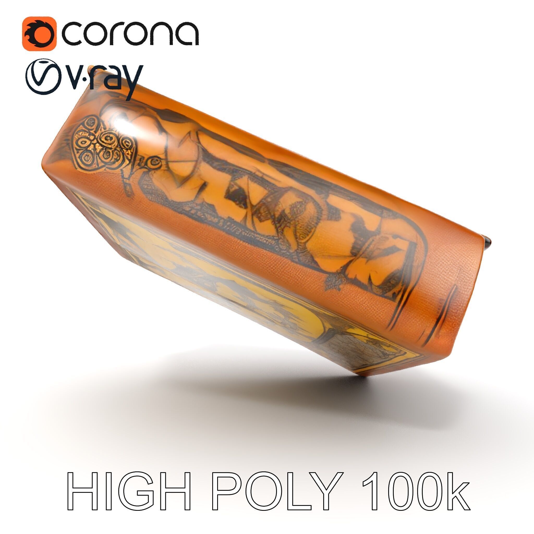 Antique Ornate Book D Model Pack Low-poly 3D model_19