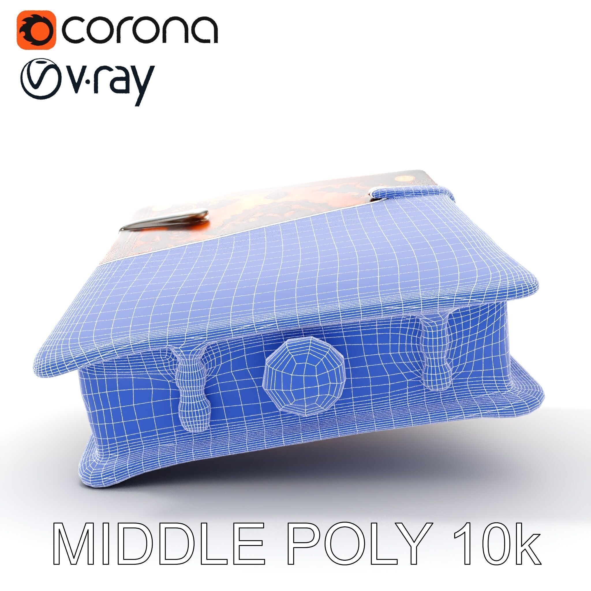 Ornate Medieval Book D Model Pack Low-poly 3D model_31