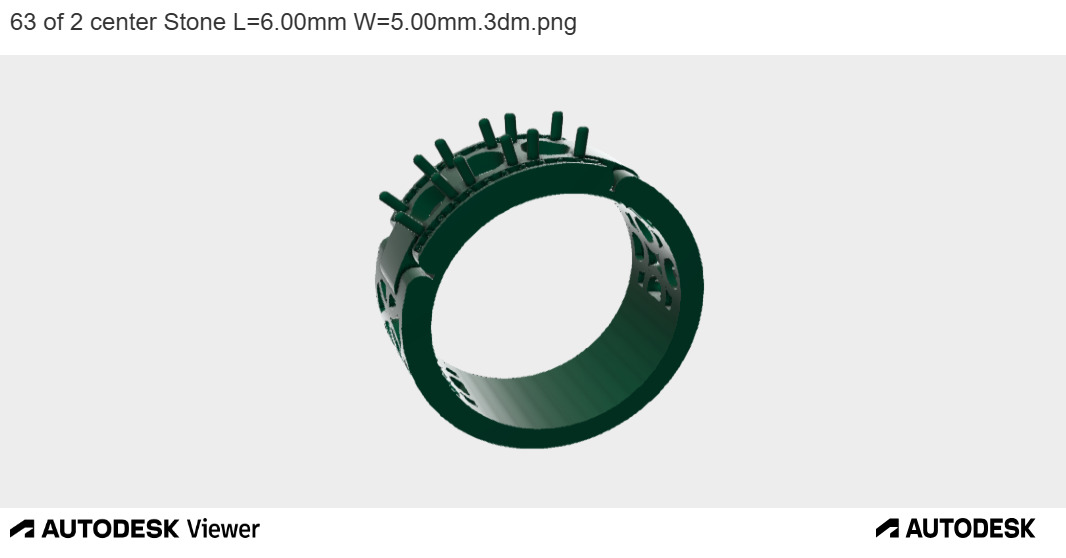 Titan Wide Band with Triple Center Stone 3D print model_9