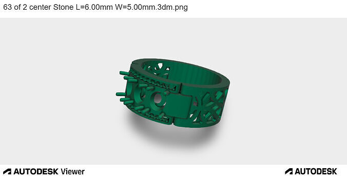 Titan Wide Band with Triple Center Stone 3D print model