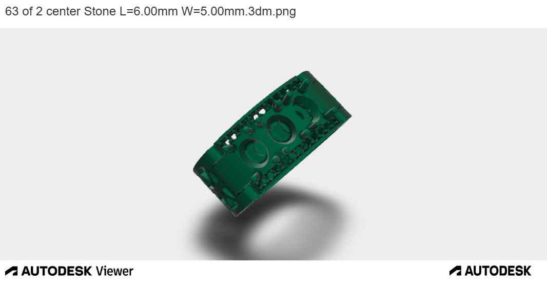 Titan Wide Band with Triple Center Stone 3D print model_8