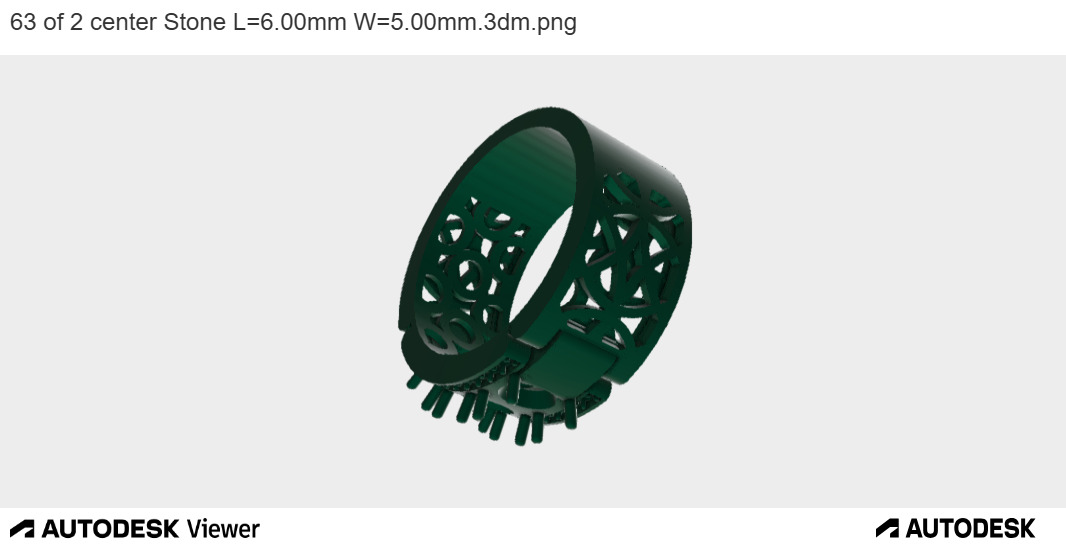 Titan Wide Band with Triple Center Stone 3D print model_1