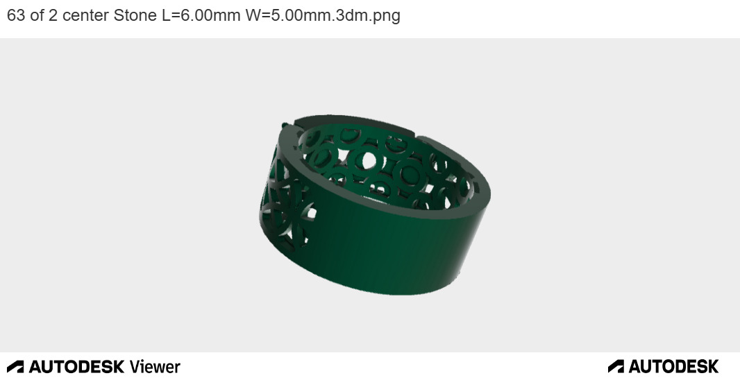 Titan Wide Band with Triple Center Stone 3D print model_11