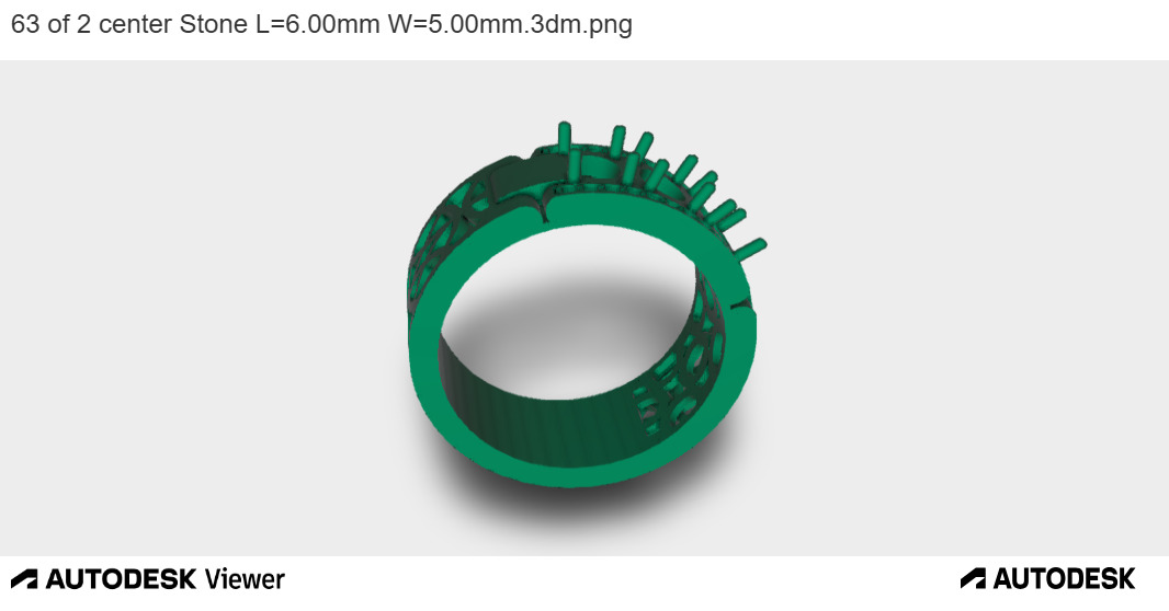 Titan Wide Band with Triple Center Stone 3D print model_3