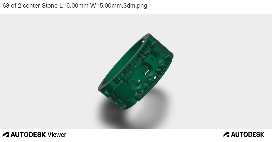 Titan Wide Band with Triple Center Stone 3D print model_7
