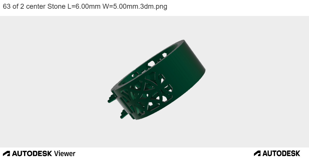 Titan Wide Band with Triple Center Stone 3D print model_12