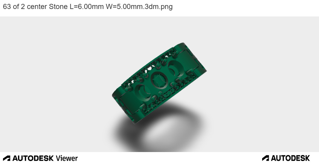 Titan Wide Band with Triple Center Stone 3D print model_5